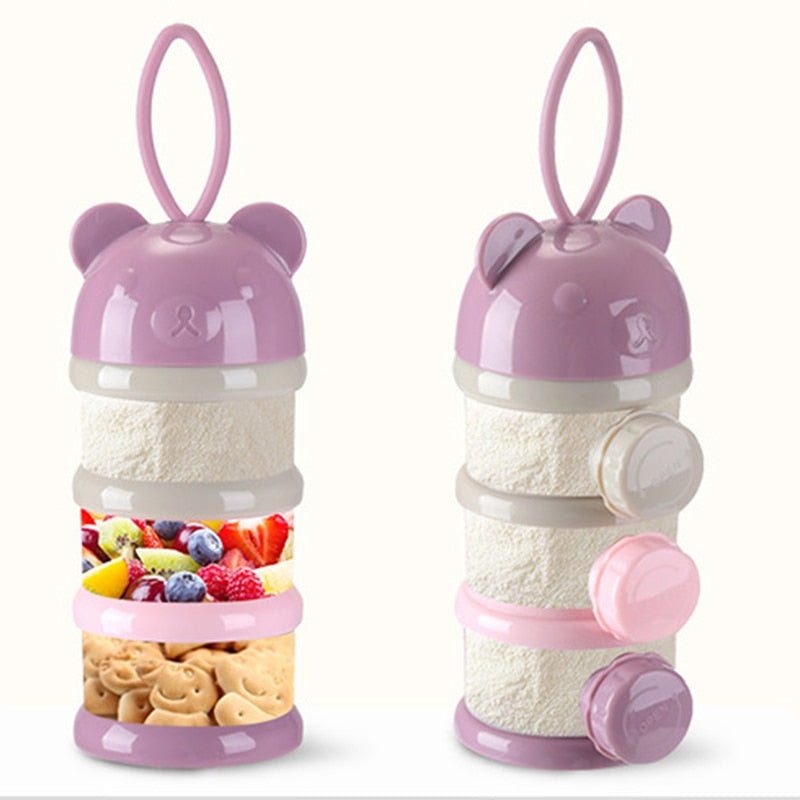 New Baby Milk Powder Portable Cute Pig Food Storage Box Essential Cereal  Infant Milk Powder Box Toddler Snacks Container