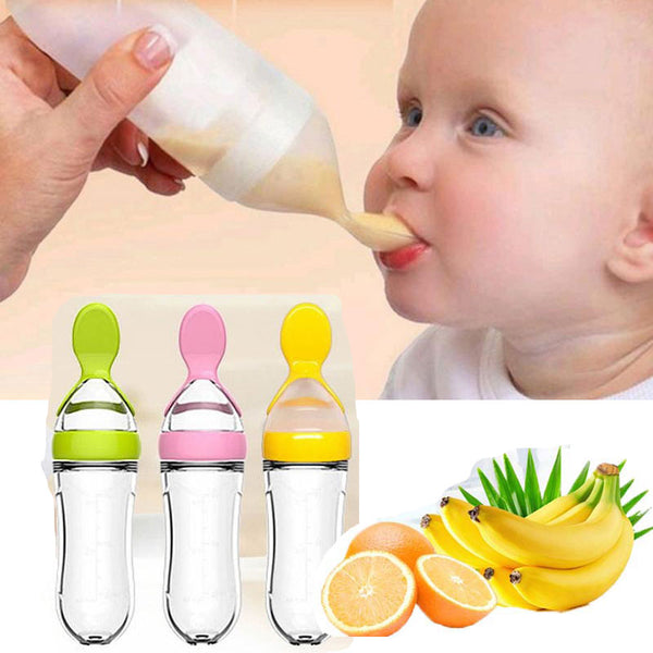 Baby Spoon Bottle Feeder Dropper Silicone Spoons for Feeding Medicine Kids  Toddler Cutlery Utensils Children Accessories Newborn