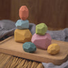 Wood Rainbow Stones - Montessori Educational Toy