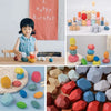 Wood Rainbow Stones - Montessori Educational Toy